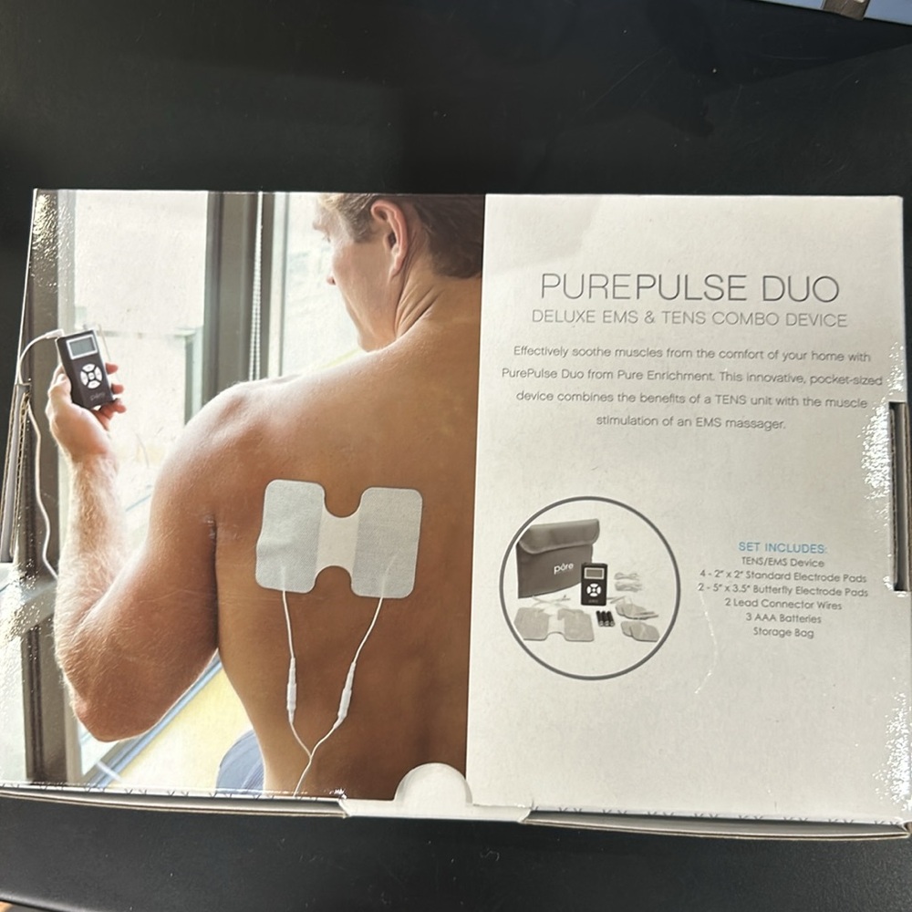 Pure Enrichment Deluxe EMS & TENS Combo Device - Black - Picture 10 of 10